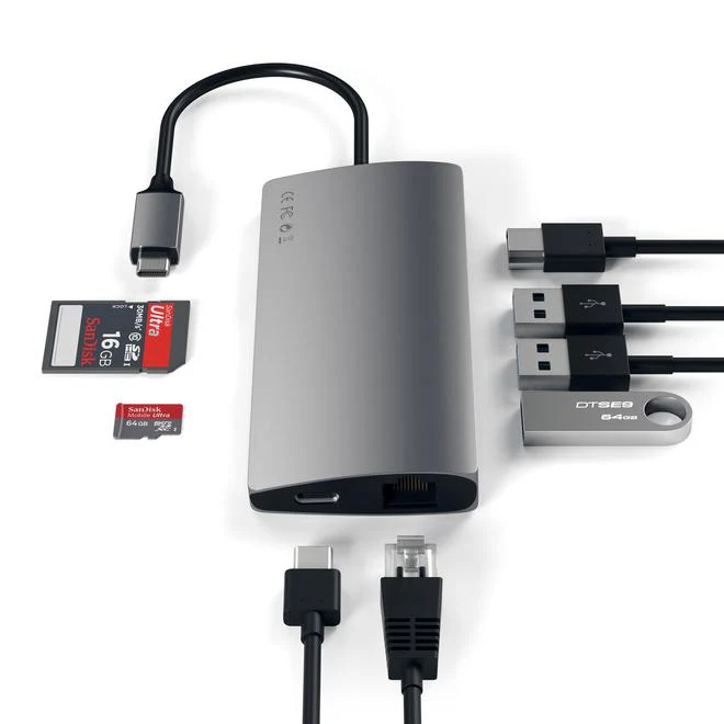 Satechi Adaptateur Multiport avec Ethernet • Gris Sidéral - Image 4